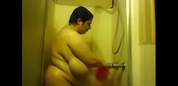 bbw solo shower webcam
